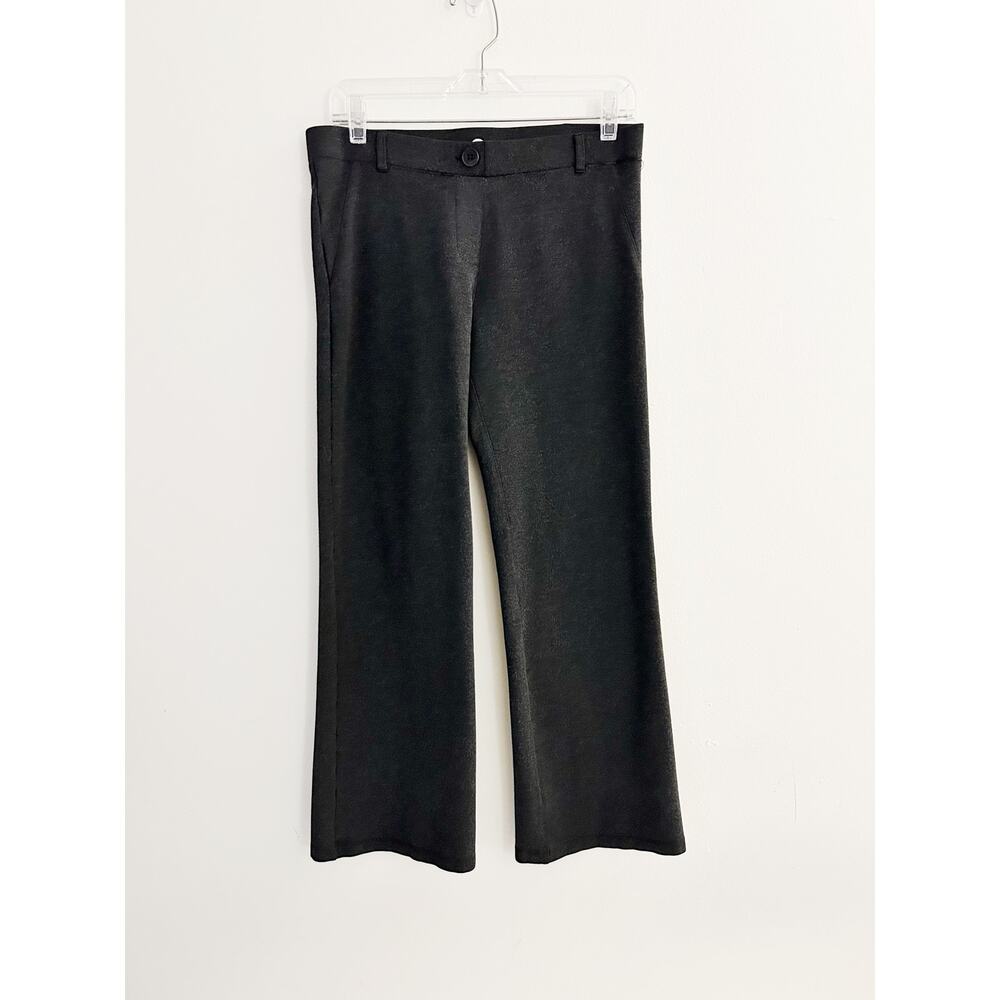 Betabrand Dark Gray Heather Bootcut Knit Stretch Yoga Dress Pants
